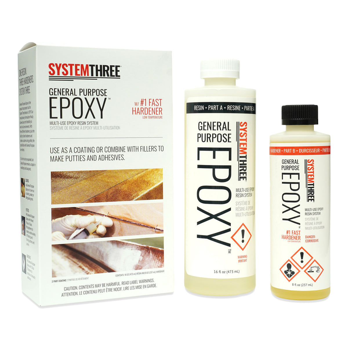 Max General Purpose Grade Epoxy Resin System - 48 Ounce Kit - Adhesive, Coating, Wood Sealing, Arts & Crafts, Hobby Casting and Fiberglassing