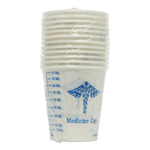 3oz (90ml) Graduated Plastic Measuring Cups 100 Cups 25 Mixing
