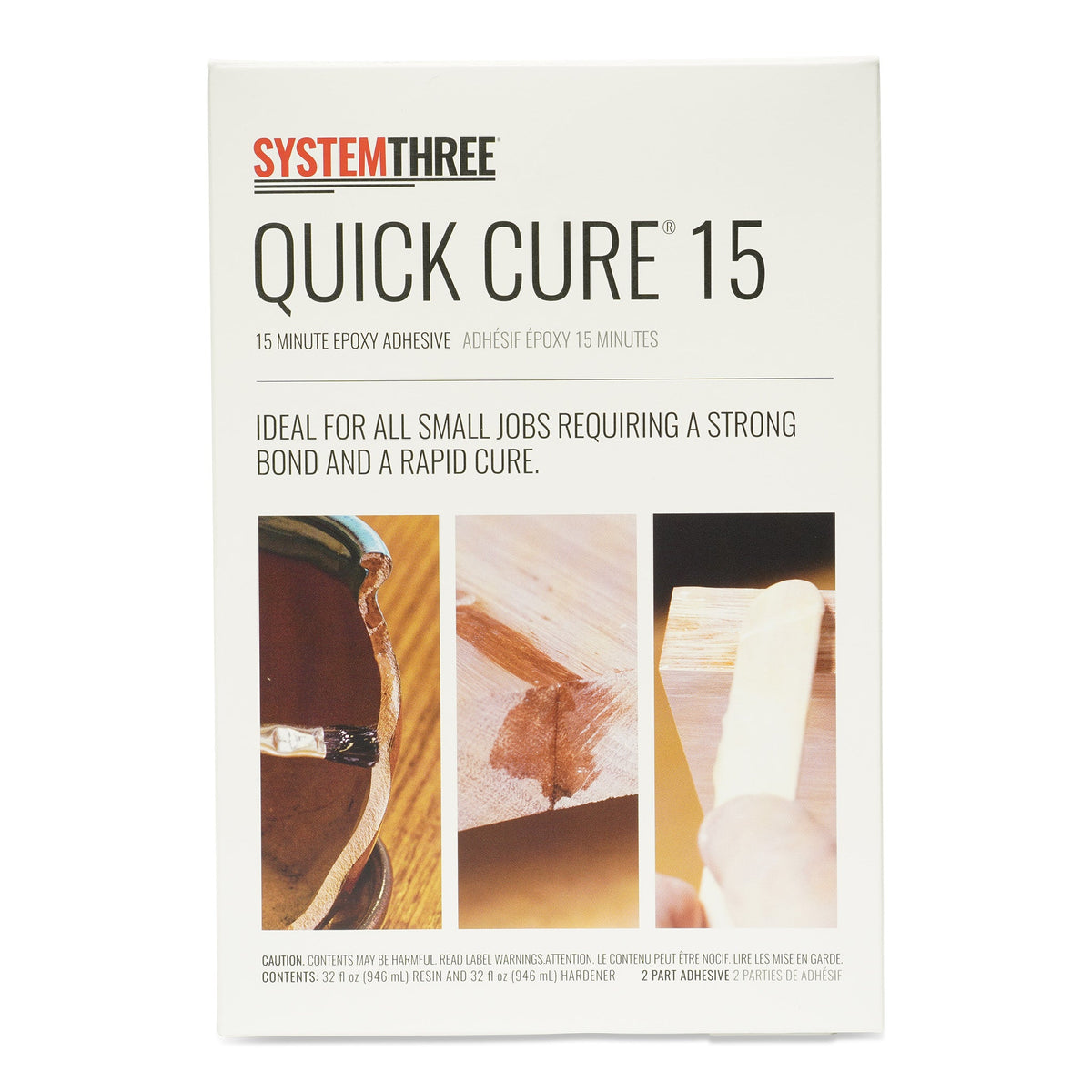 System Three 1010K10 Quick Cure 15, Kit, 1/2 Pint, Amber