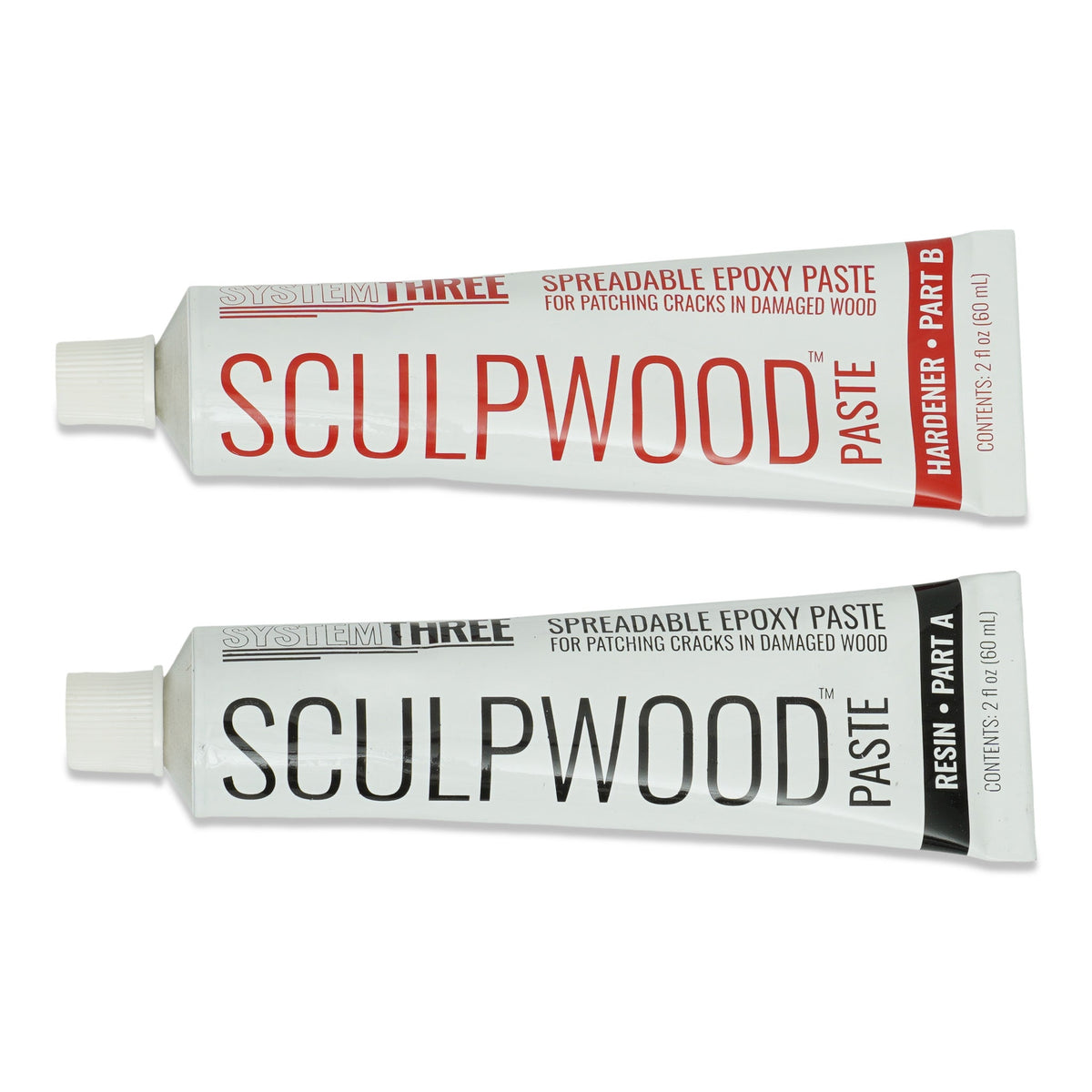 System Three SculpWood Max Putty Epoxy Wood Filler, 1/2 Gallon Kit