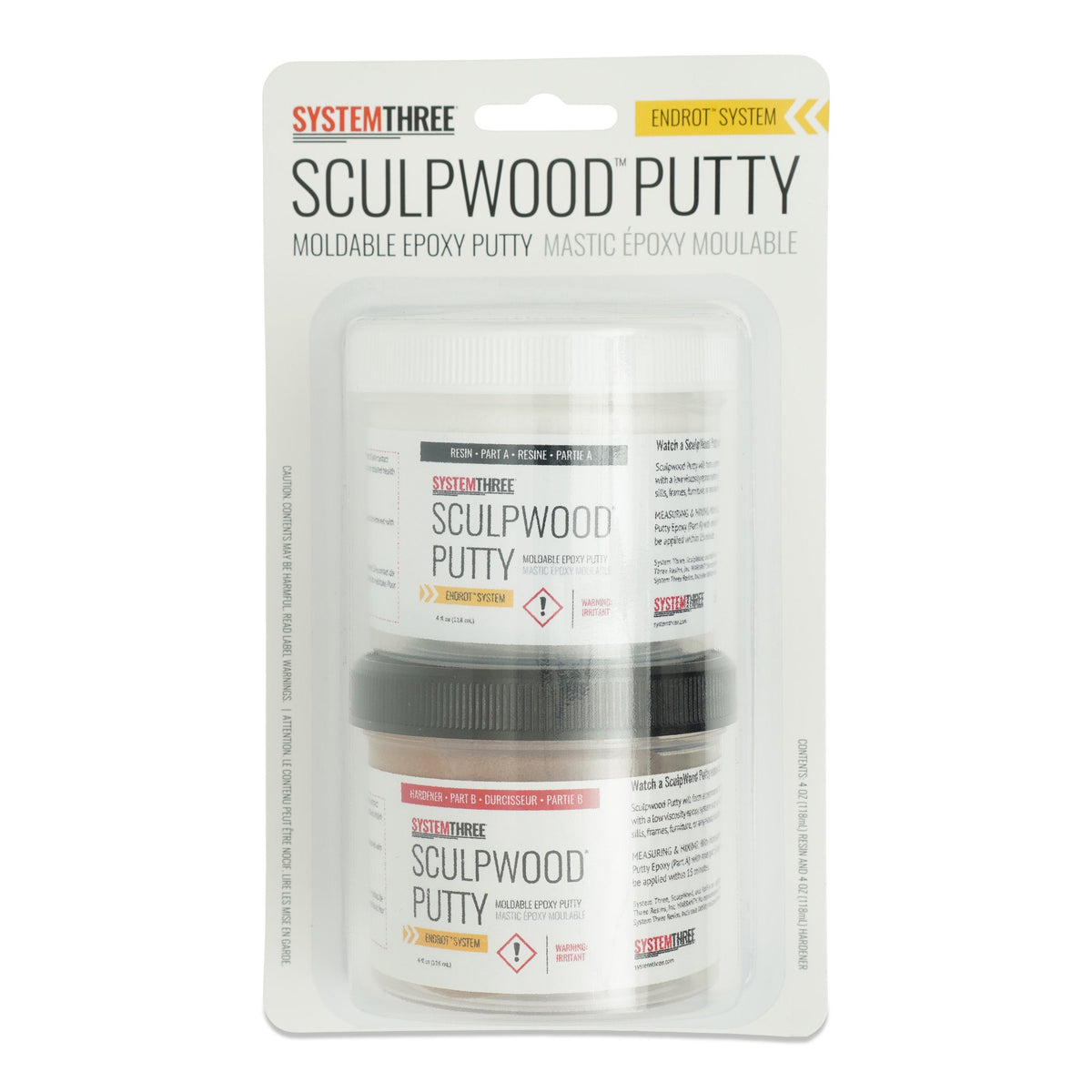 Wood Putty and Plastic Wood Filler - mouldable, easily shaped non